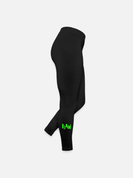 Neon Equalizer Rhythm - Frauen Jersey Leggings - Schwarz - Rechts