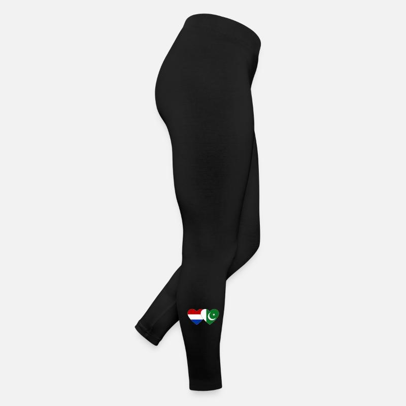 Holland Pakistan Flag Heart Women’s Jersey Leggings