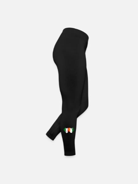 Drapeau Italien de Côte d’Ivoire Cœur utilisé - Legging en jersey Femme - noir - Droite