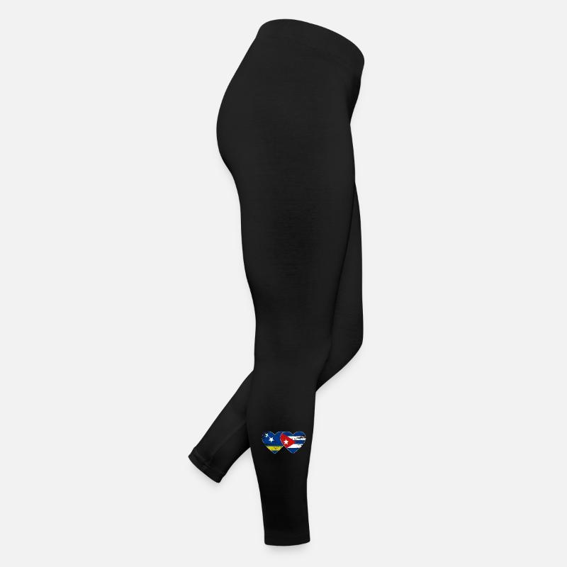 Curacao Kuba Flagge Herz used Frauen Jersey Leggings
