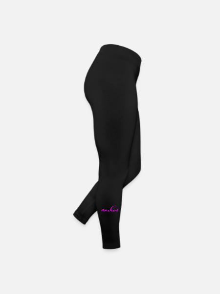 Spruch: einfach machen - Frauen Jersey Leggings - Schwarz - Rechts