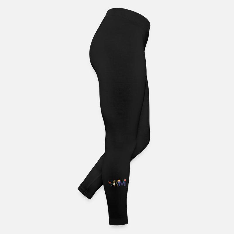 SEM name decorated with flowers Women’s Jersey Leggings