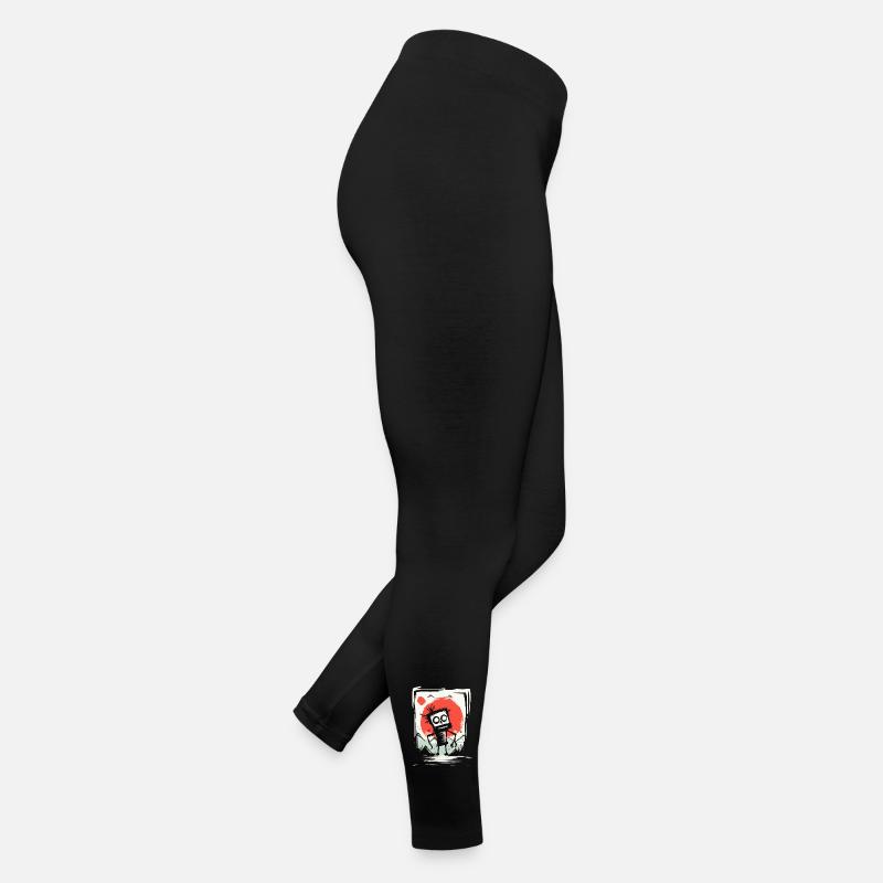 JAPAN's Red Sun: A Garbage Robot - Women’s Jersey Leggings - black