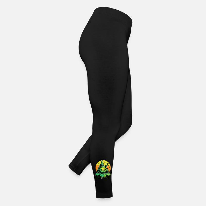 Natur, Berge und eine scharfe Katze Frauen Jersey Leggings
