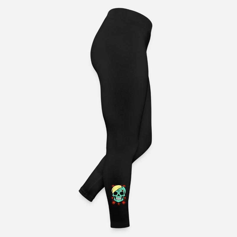Le crâne de fleur est si mignon, crâne de zombie Legging en jersey Femme