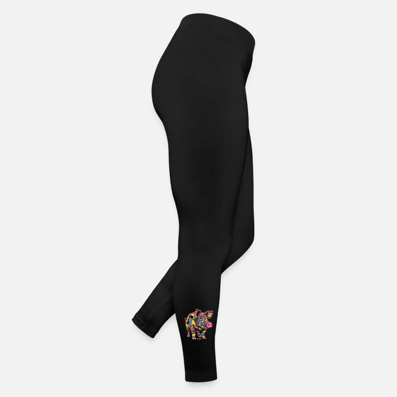 Big Fat Pop Art Pig Women’s Jersey Leggings