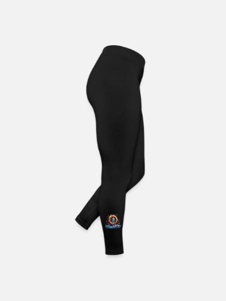 A spooky realm in the circle of delicious donuts - Women’s Jersey Leggings - black - Right