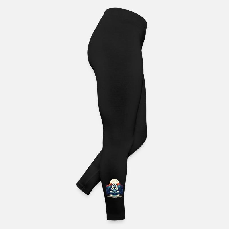 Ein meditierender Eisbär in der Natur Frauen Jersey Leggings