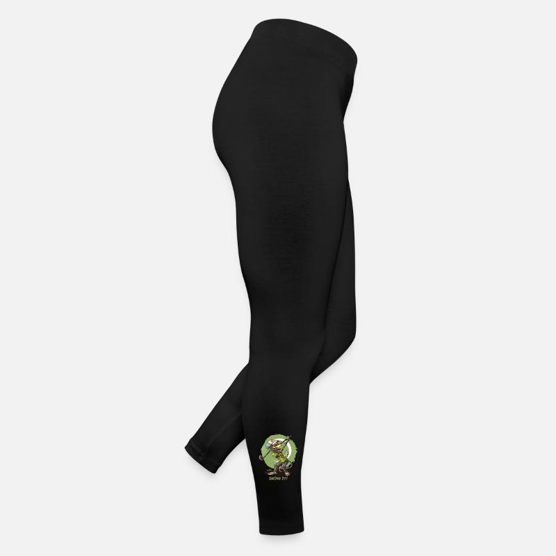 Swing It, Zombie Monkey: A Golfer Golfing Women’s Jersey Leggings