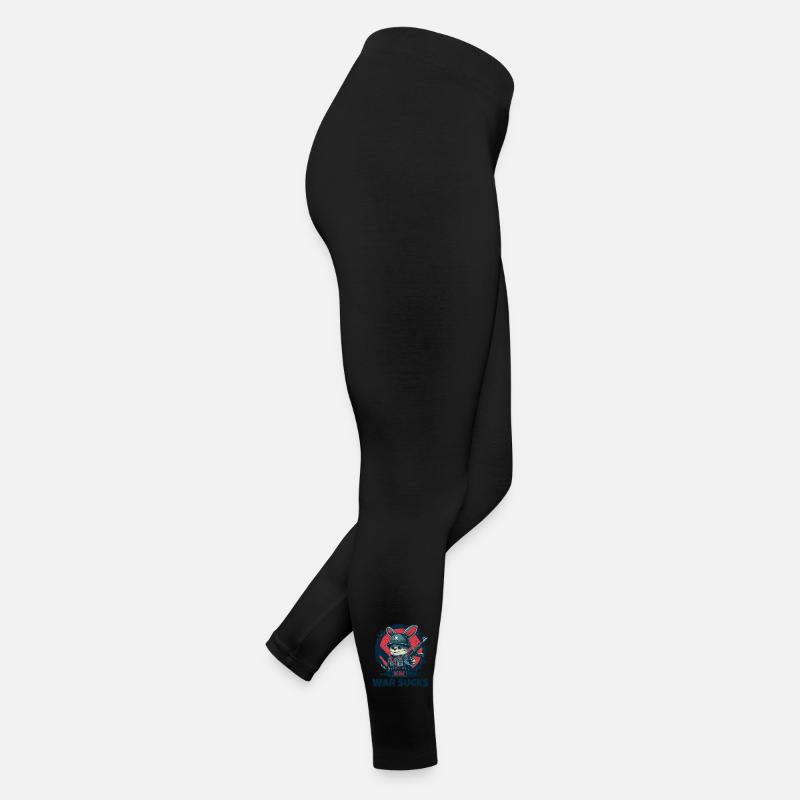Hasen-Soldat Warnung, Krieg ist Mist Frauen Jersey Leggings