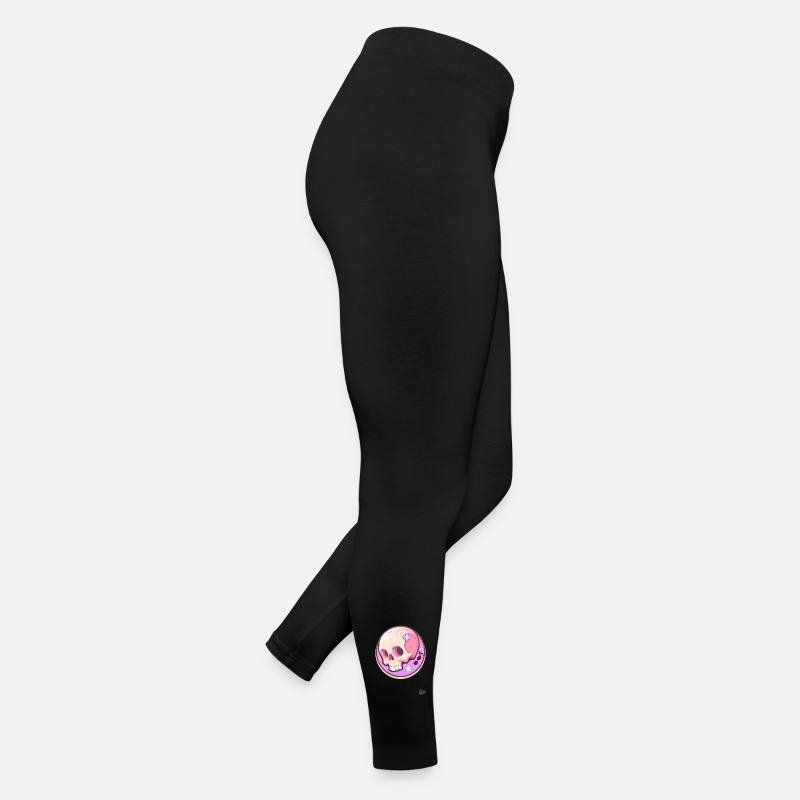 Musical notes and a relaxed cute skull Women’s Jersey Leggings