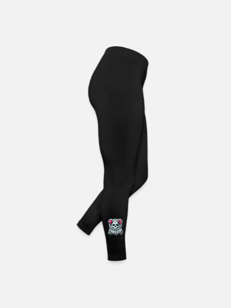 Gefährlicher Totenkopf Ratte Hamster - Frauen Jersey Leggings - Schwarz - Rechts