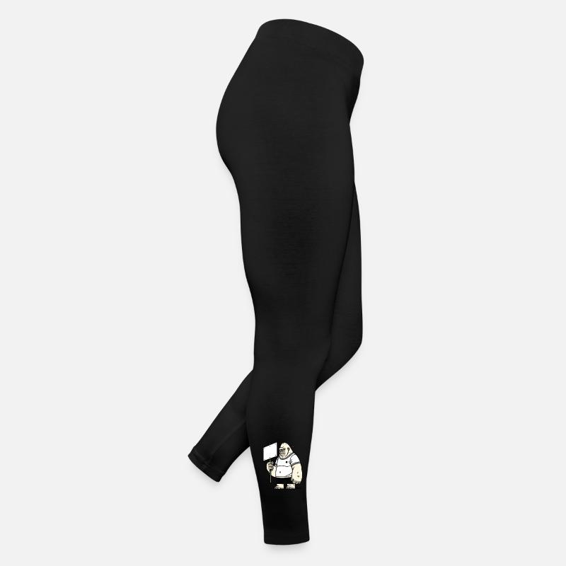 Gorilla mit leerem Schild: Deine Text hier Frauen Jersey Leggings