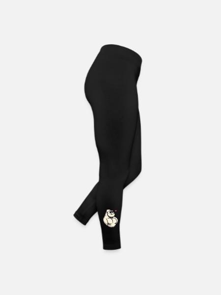Fort, fier et charmant – Gorille - Legging en jersey Femme - noir - Droite