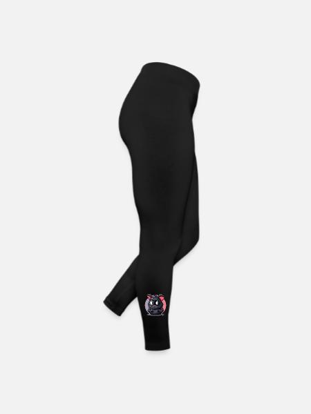 Lustiger Hase mit Skibrille - Frauen Jersey Leggings - Schwarz - Rechts