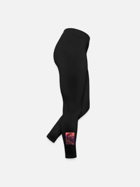 Abenteuer Mountainbiking Mountainbike Design - Frauen Jersey Leggings - Schwarz - Rechts