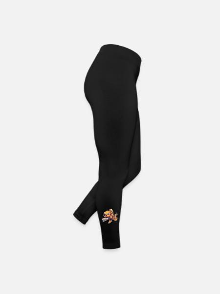 Lustiger Sushi Goldfisch – Japan Food Art - Frauen Jersey Leggings - Schwarz - Rechts