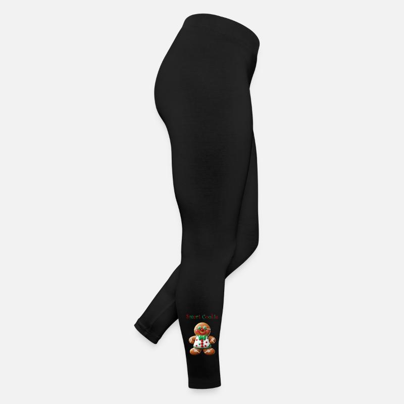Lebkuchenmann Design - Frauen Jersey Leggings - Schwarz
