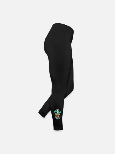 SUP paddleboarding Stand Up Paddle Frosch auf - Frauen Jersey Leggings - Schwarz - Rechts