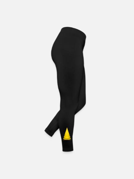Weihnachtsbaum | Gold - Frauen Jersey Leggings - Schwarz - Rechts