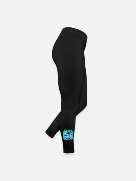 Ich liebe Belize - Frauen Jersey Leggings - Schwarz - Rechts