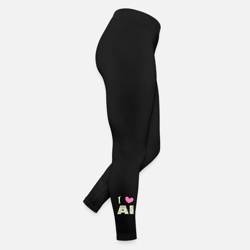 i love ai Frauen Jersey Leggings