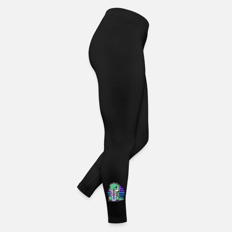 Dinosaur drinks bubble tea Women’s Jersey Leggings