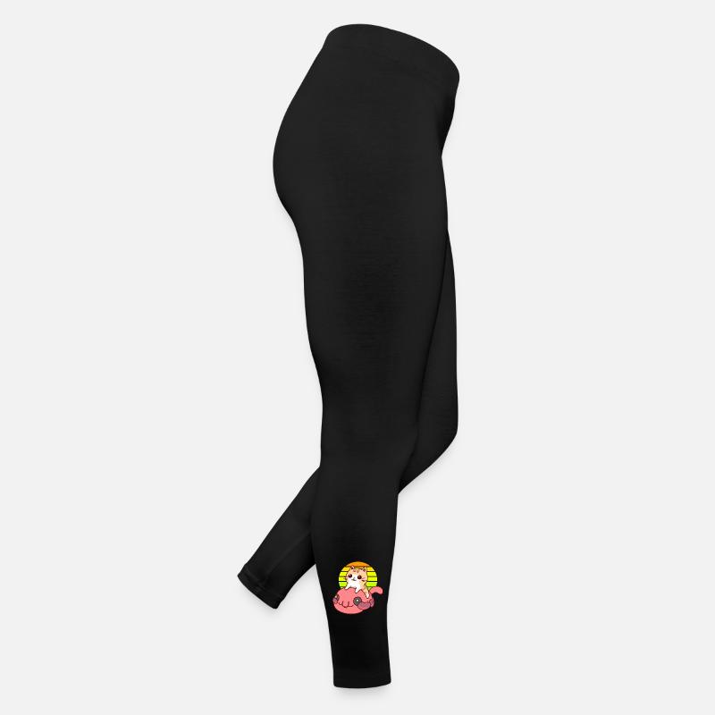 Un chat chevauche un poisson blob Legging en jersey Femme