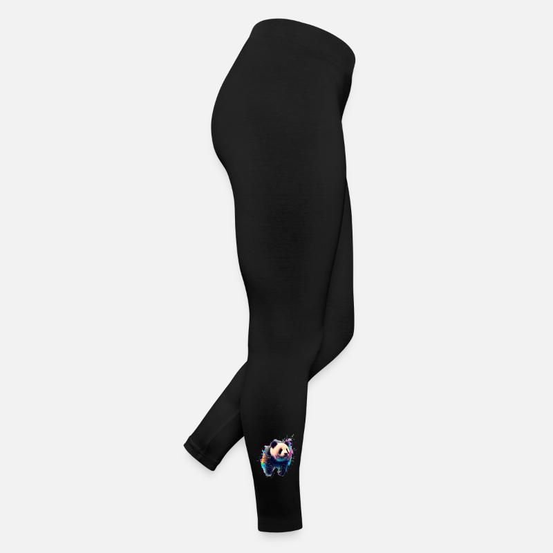 Explosion de couleur Panda Bear Legging en jersey Femme