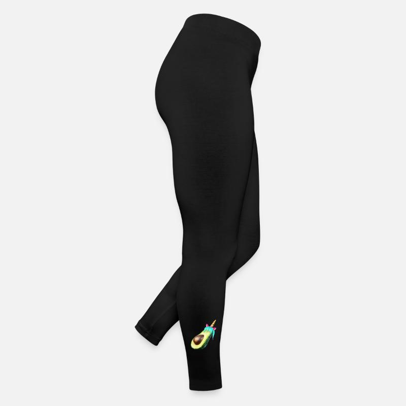Glückliche Einhorn Avocado Frauen Jersey Leggings