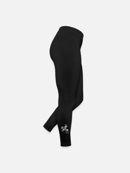Astronaut on unicorn with unicorn helmet - Women’s Jersey Leggings - black - Right