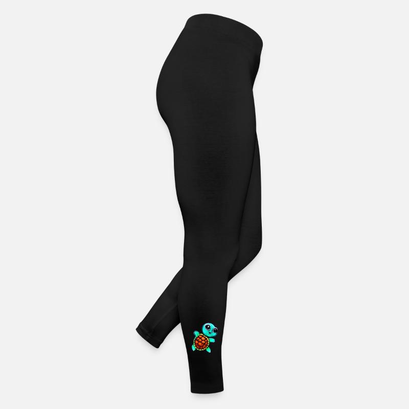 Tartaruga pittura encausto Leggings in jersey da donna