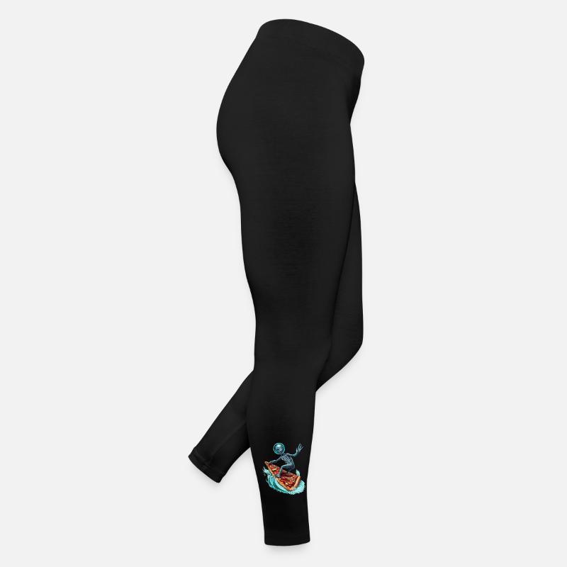 Pizza Surfer Alien Frauen Jersey Leggings