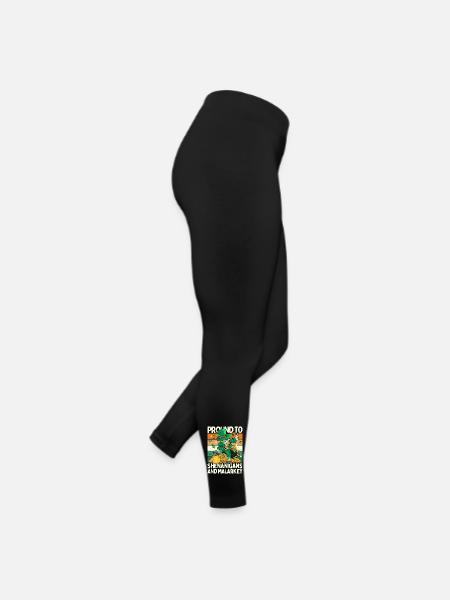 Saint Patrick - Pround to shenanigans and malarkey - Women’s Jersey Leggings - black - Right