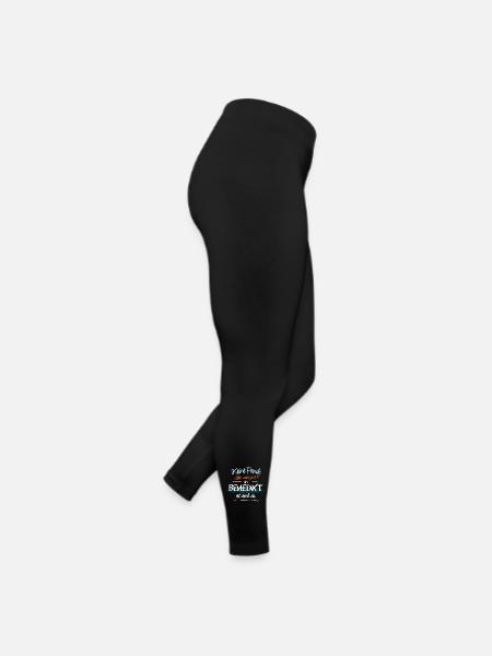 Benedikt - Keine Panik. Alles wird gut - Frauen Jersey Leggings - Schwarz - Rechts
