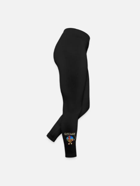Guess what Chicken - Frauen Jersey Leggings - Schwarz - Rechts