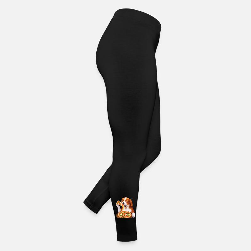 Beagle amateur de pizza Legging en jersey Femme
