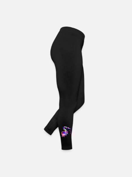 Dégradés dans la file d’attente - Legging en jersey Femme - noir - Droite