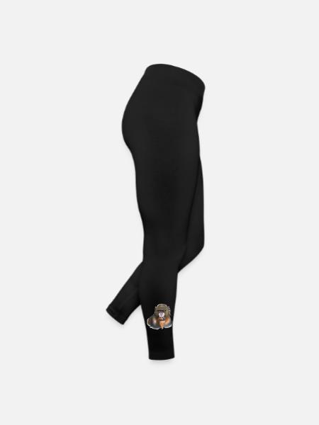 Mandrill Monkey - Women’s Jersey Leggings - black - Right