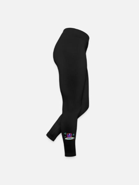 surfing octopus and shells - Frauen Jersey Leggings - Schwarz - Rechts
