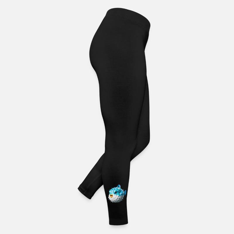Aufgeblähter Kugelfisch Frauen Jersey Leggings
