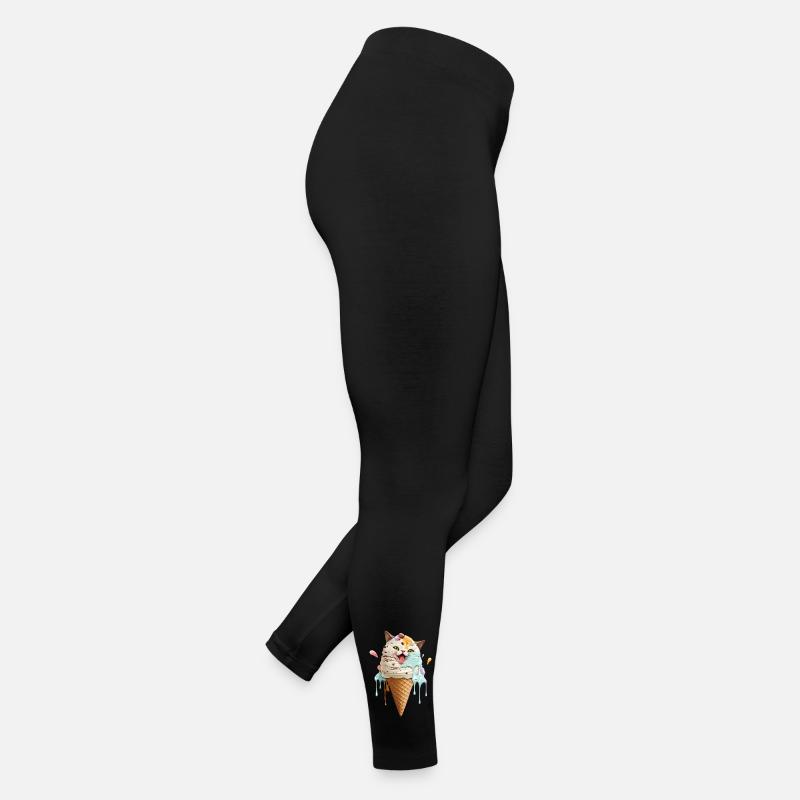 Crème glacée chat Legging en jersey Femme