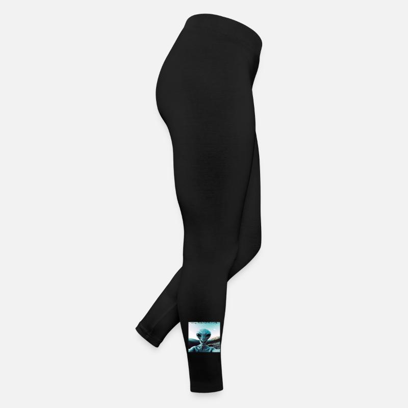 Alien Selfie in den Bergen Frauen Jersey Leggings