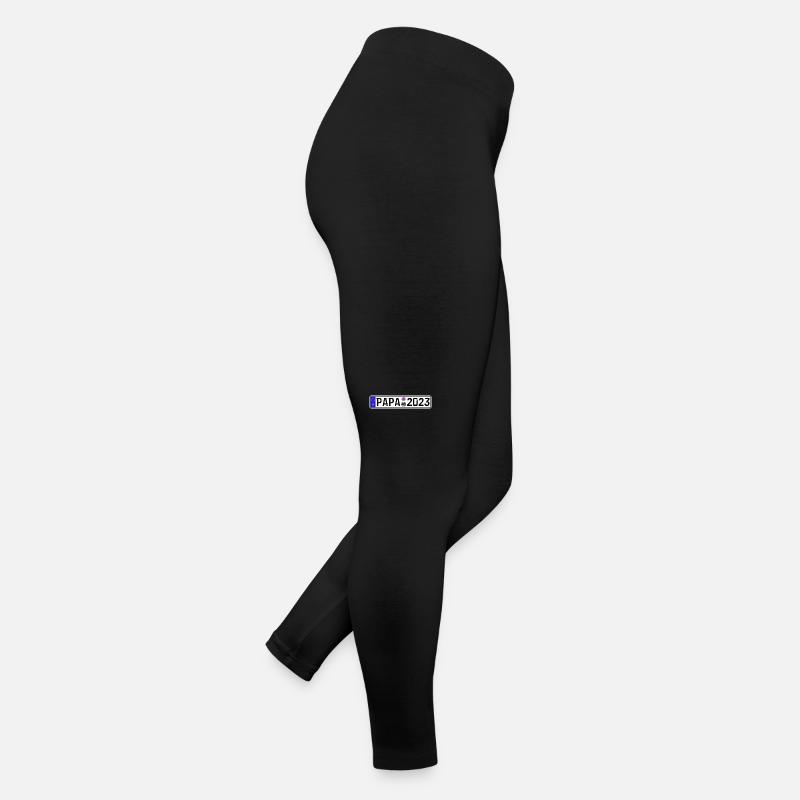 Papa 2023 Vater werden Nummernschild Frauen Jersey Leggings