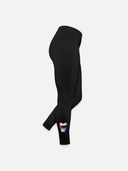 Bear with Virtual Reality Headset - Women’s Jersey Leggings - black - Right