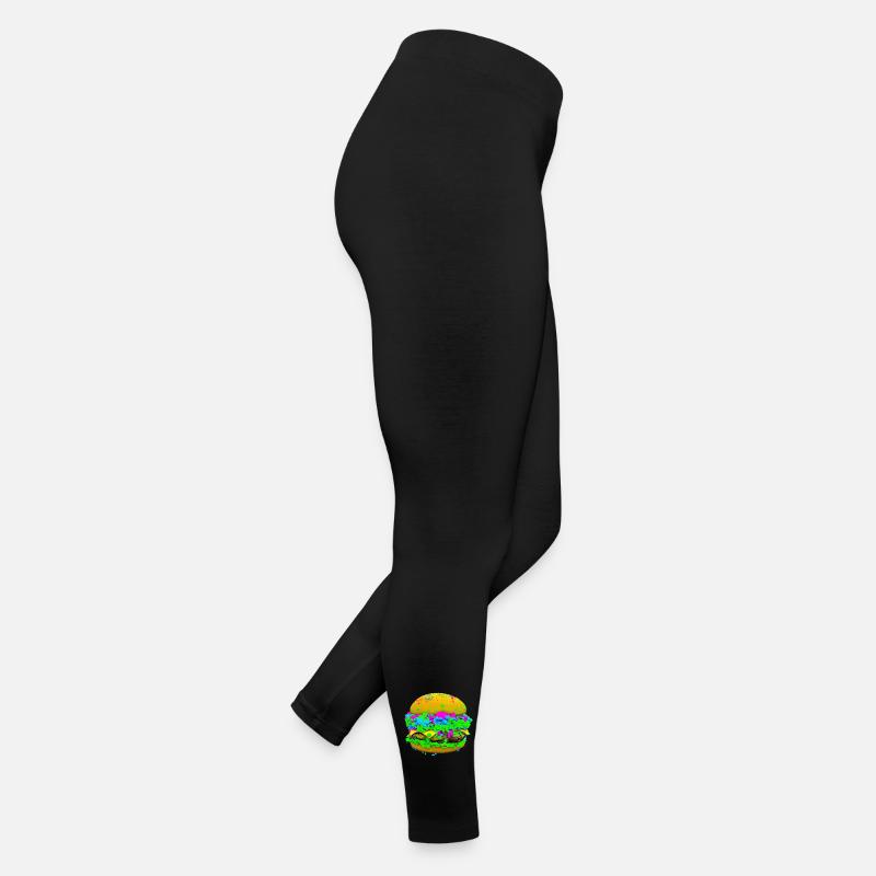 Farbenfroher Kawaii Hamburger Frauen Jersey Leggings