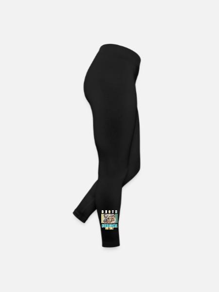 BESTE HUNDEOMA Bulldogge Hund Hunde - Frauen Jersey Leggings - Schwarz - Rechts