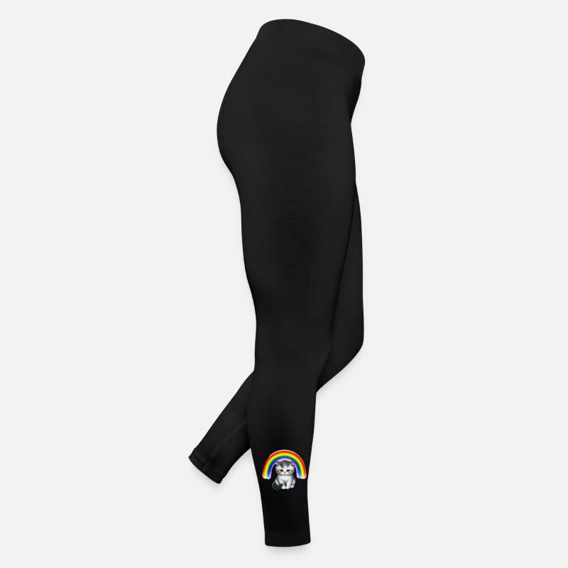 Bébé chat sous arc-en-ciel Legging en jersey Femme