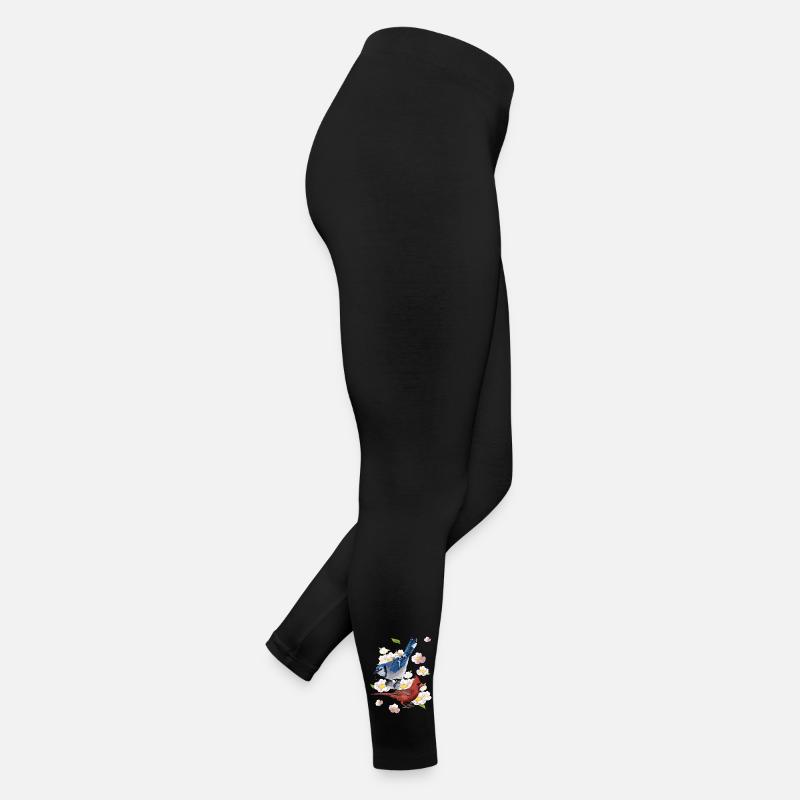 Der nördliche Kardinal und der blaue Eichelhäher Frauen Jersey Leggings