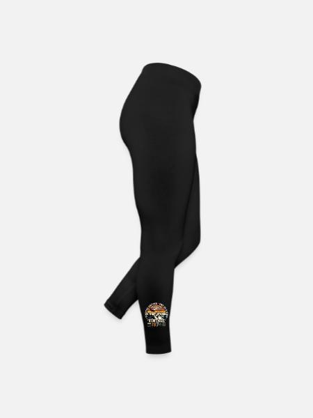 Vintage vintage 1974 48th birthday gift man - Women’s Jersey Leggings - black - Right